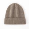 Simple big head circumference cashmere hat women's autumn and winter double-layer thickened warm ear protection Northeast wool knitted pile cold hat