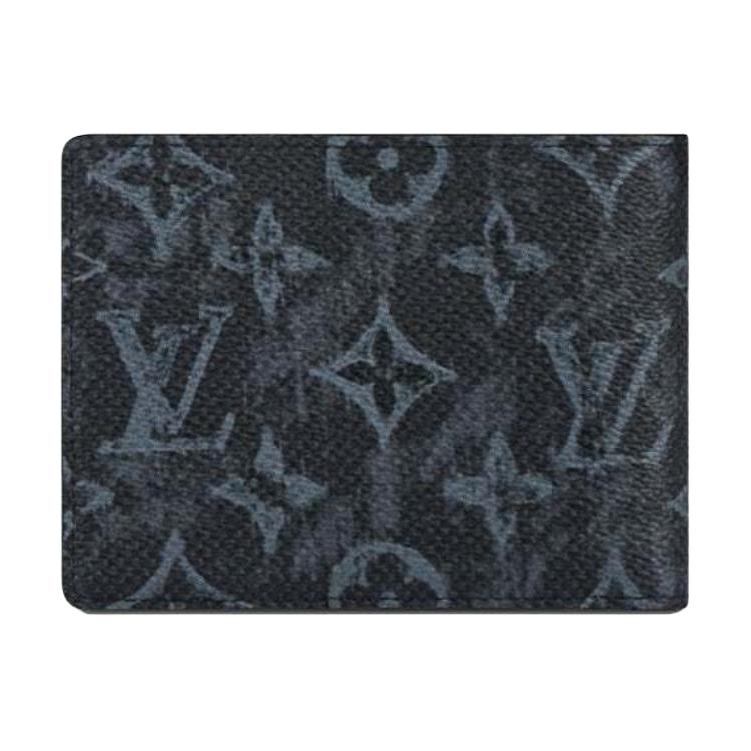 Louis Vuitton Logo-Print Canvas Geldbörse Herren Geldbörsen Schwarz M80017