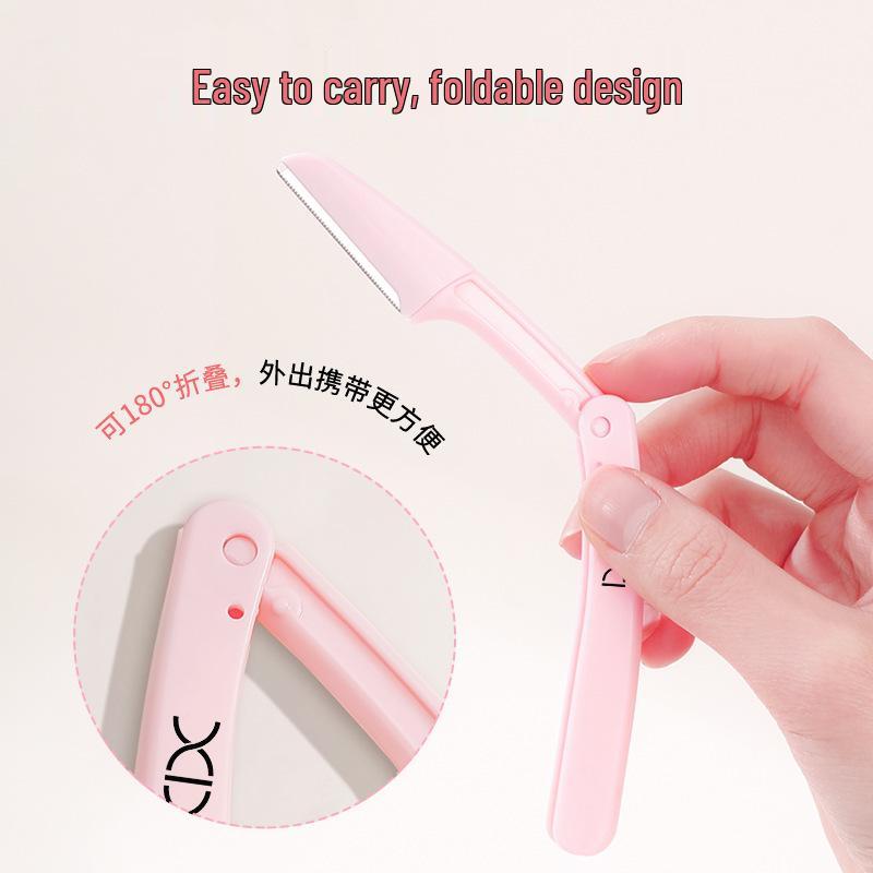 xixi Compact Folding Stainless Steel Eyebrow Razor – Easy for Beginners, Portable, and Perfect for Students