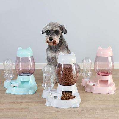 Pet Pet Fontana per bere automatica Ciotola per cibo a doppio uso Bottiglia per acqua Ciotola per cani e gatti