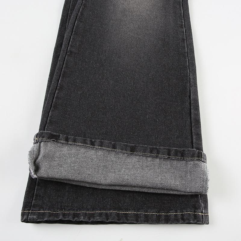 Women's Pant  Botanical Floral Embroidery Slim Thin Spice Girls Fashion Retro Hundred Old Do Old Casual Flare Jeans