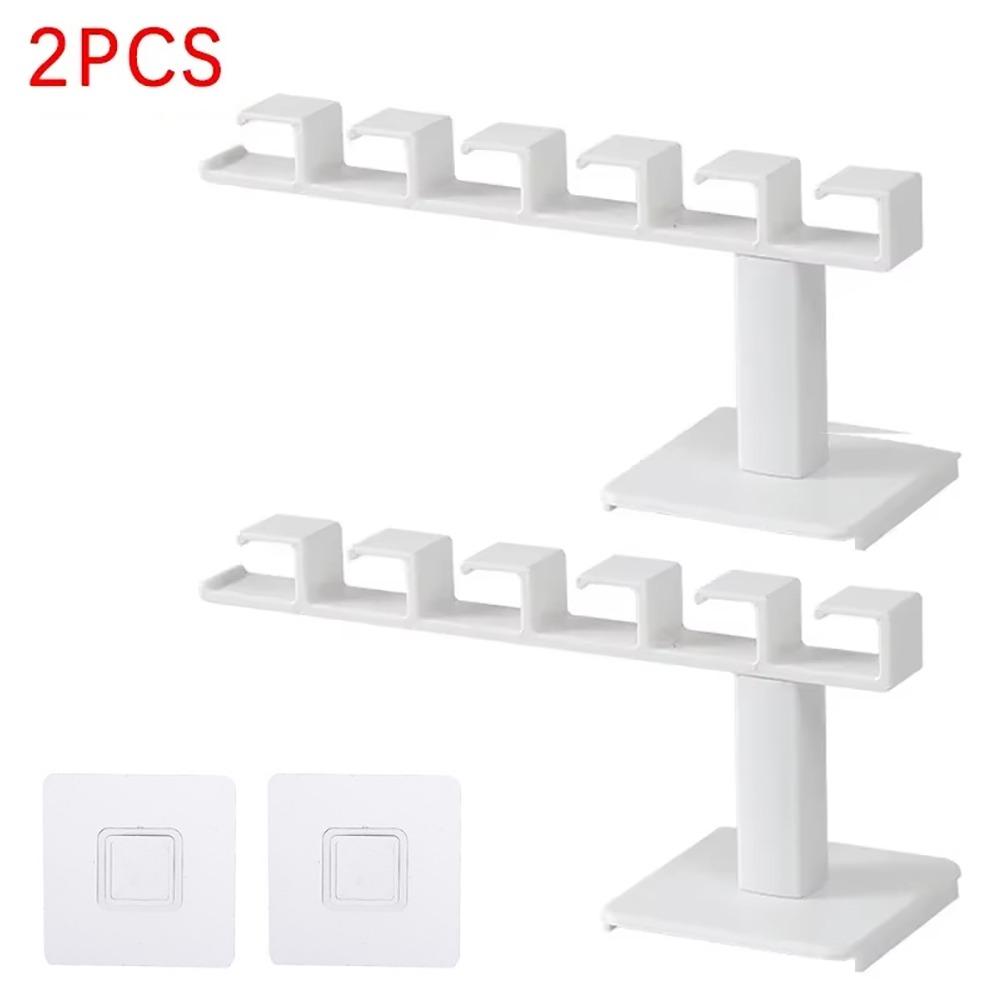 

2 шт. Новая настенная L-образная вешалка, настенная полка для бейсболок, стойка для обручей для волос, органайзер для шляп и ремней, держатель для шляп без отверстий белый