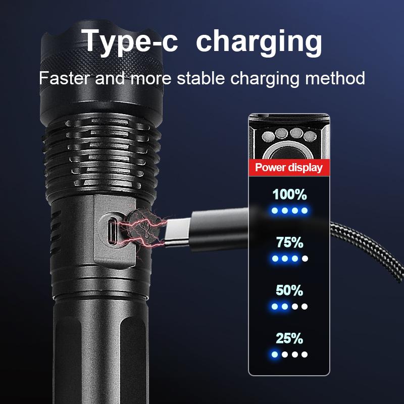 10,000 Lumens Super High Power LED Flashlight Waterproof Portable Hand Light