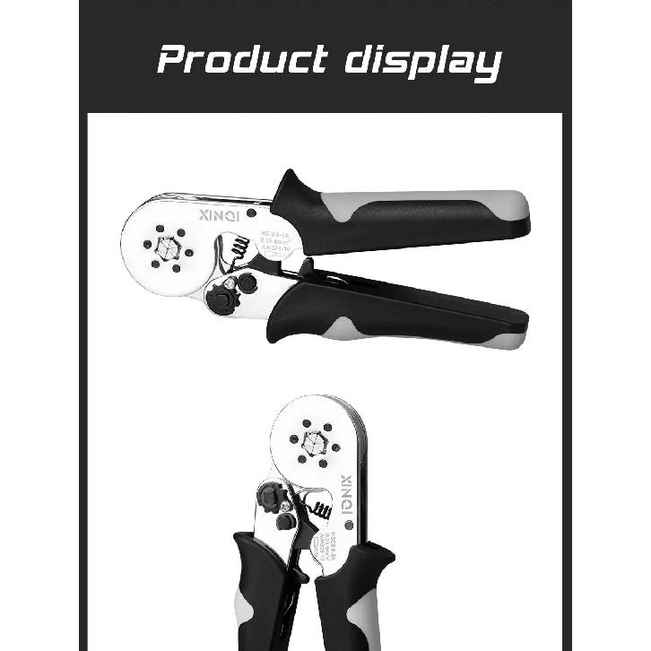 0.08-6mm2 Tubular Terminal Crimping Pliers HSC8 6-6A Crimper Wire Mini Ferrule Crimper Tools Household Electrical Kit With Bag