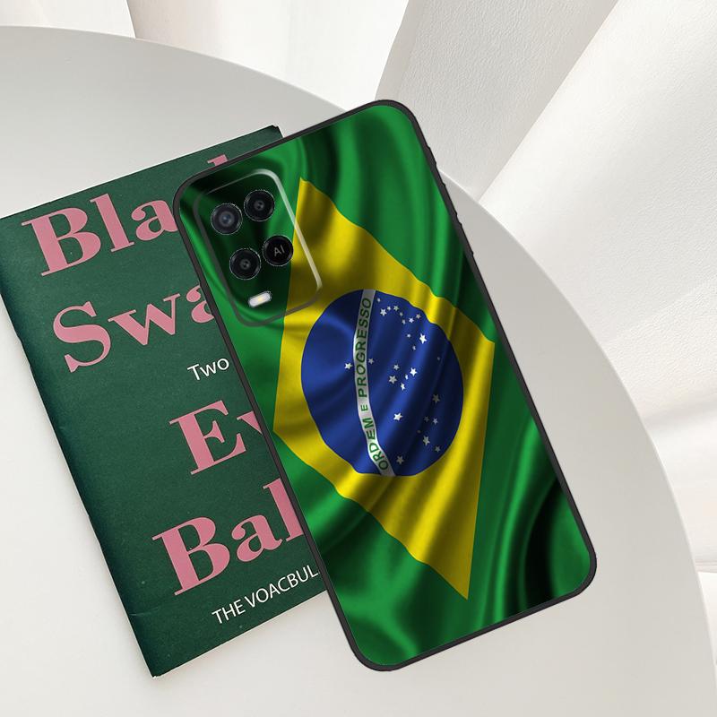 Brazil Brazilian Flag Case For Oppo A96 A76 A16 A15 A17 A52 A72 A54S A57S A58 A78 A98 A57 A77 A54 A74 A94 Cover