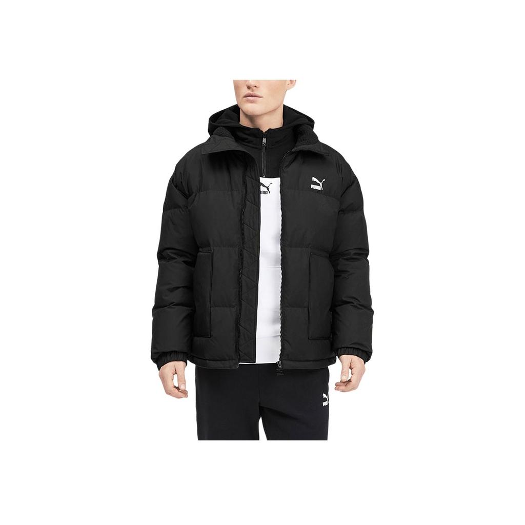 Puma Teplá krátká péřová bunda se stojáčkem Unisex svrchní oděv Černá 595281-01