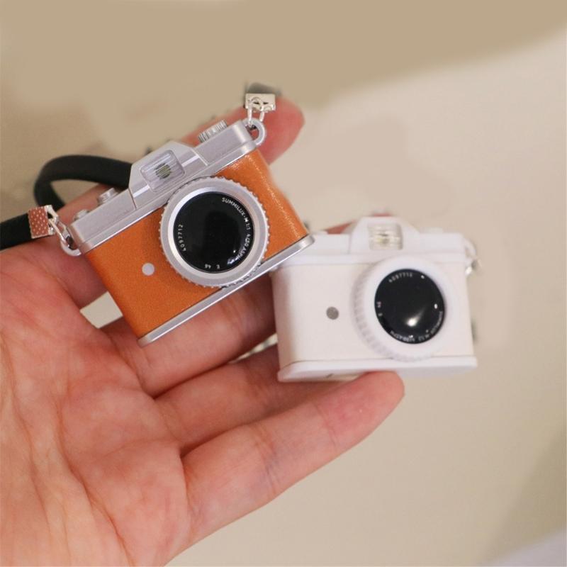 Miniature Camera Pendant Keychain With Light And Sound Detail Compact Size Ornament For Daily Use Gifting