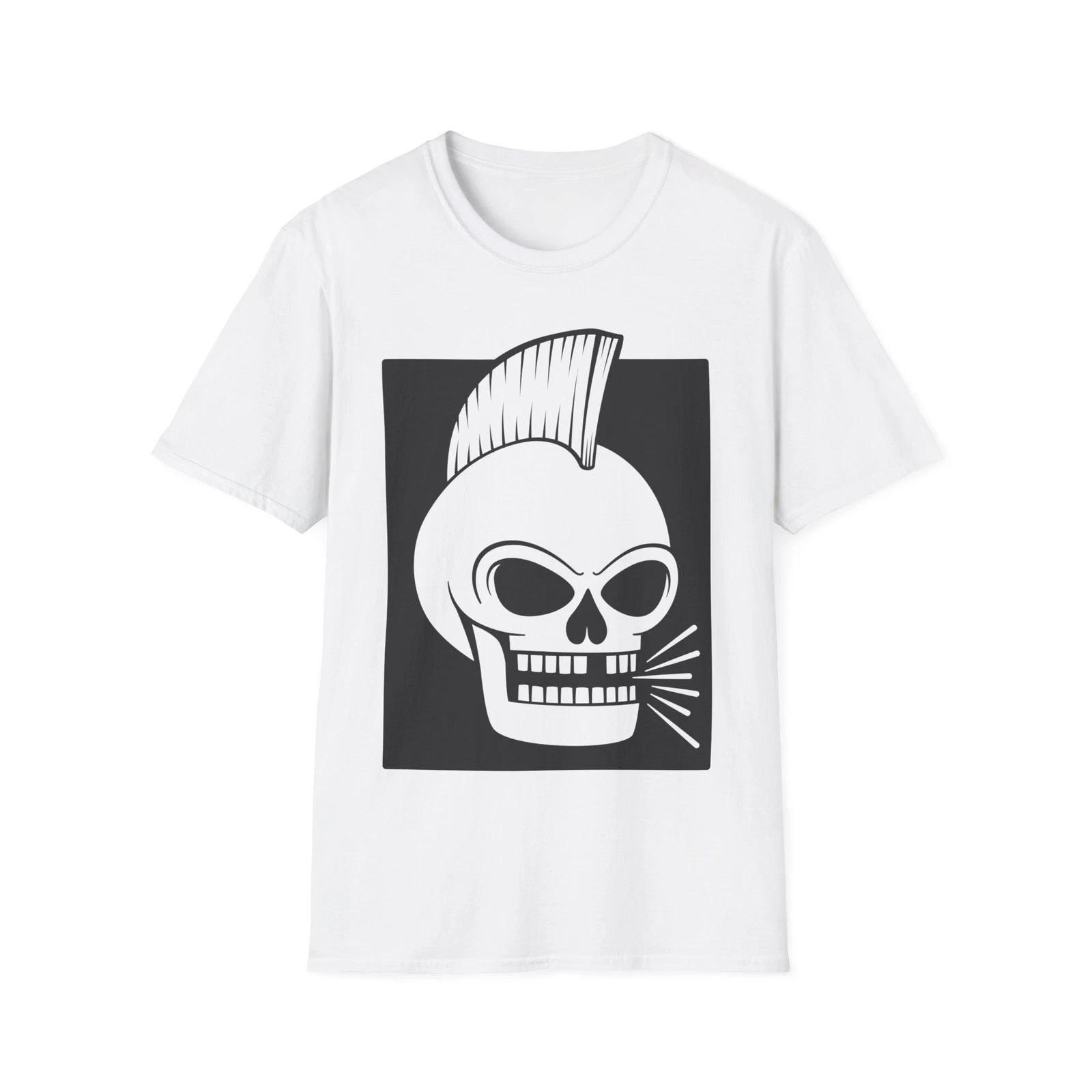 Skull T-Shirt, Punk Rock Graphic, Alternative Tee, Rocker Top S