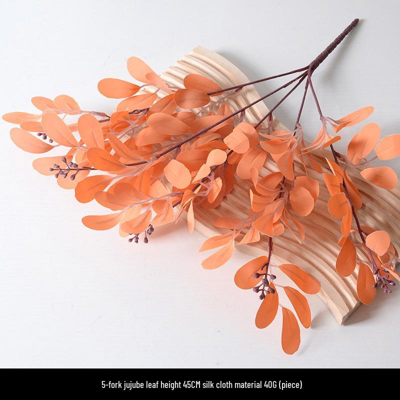 Orange-Themed Wedding Aisle Simulation Flower Arrangement - Artificial Home Decor Row Flowers