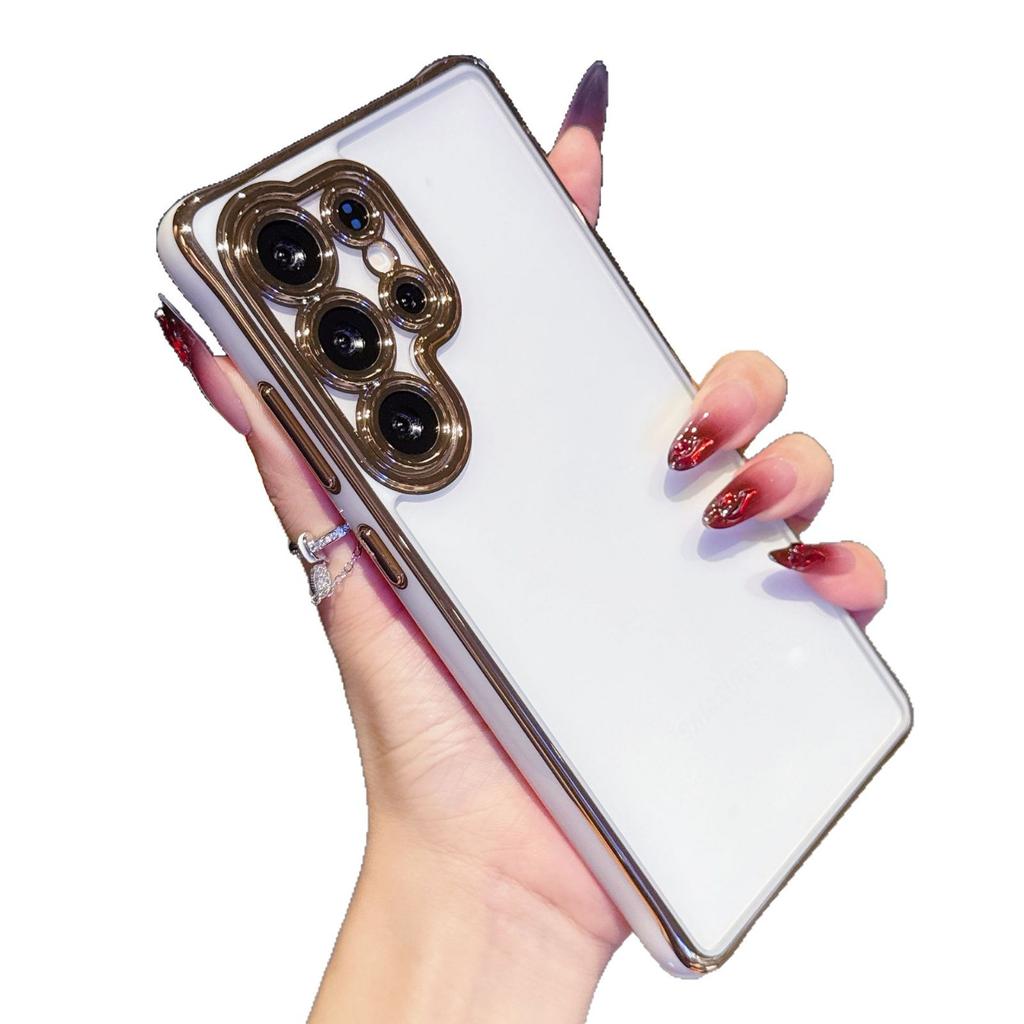 Electroplated two-color transparent acrylic Samsung S11ultra mobile phone case A11 four-corner anti-drop A11 protective case