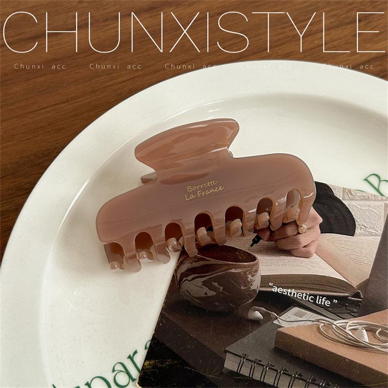 2024 High-End Korean Acetate Hair Bun Claw Clip for Women - Autumn/Winter Collection