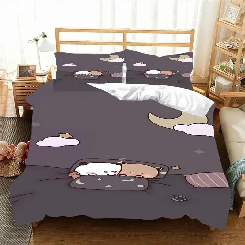 Kawaii Bubu And Dudu 3D Printing Anime Bedding Set Duvet Cover Comforter Bed Single Twin Full King Queen Size Bedding Set Kids