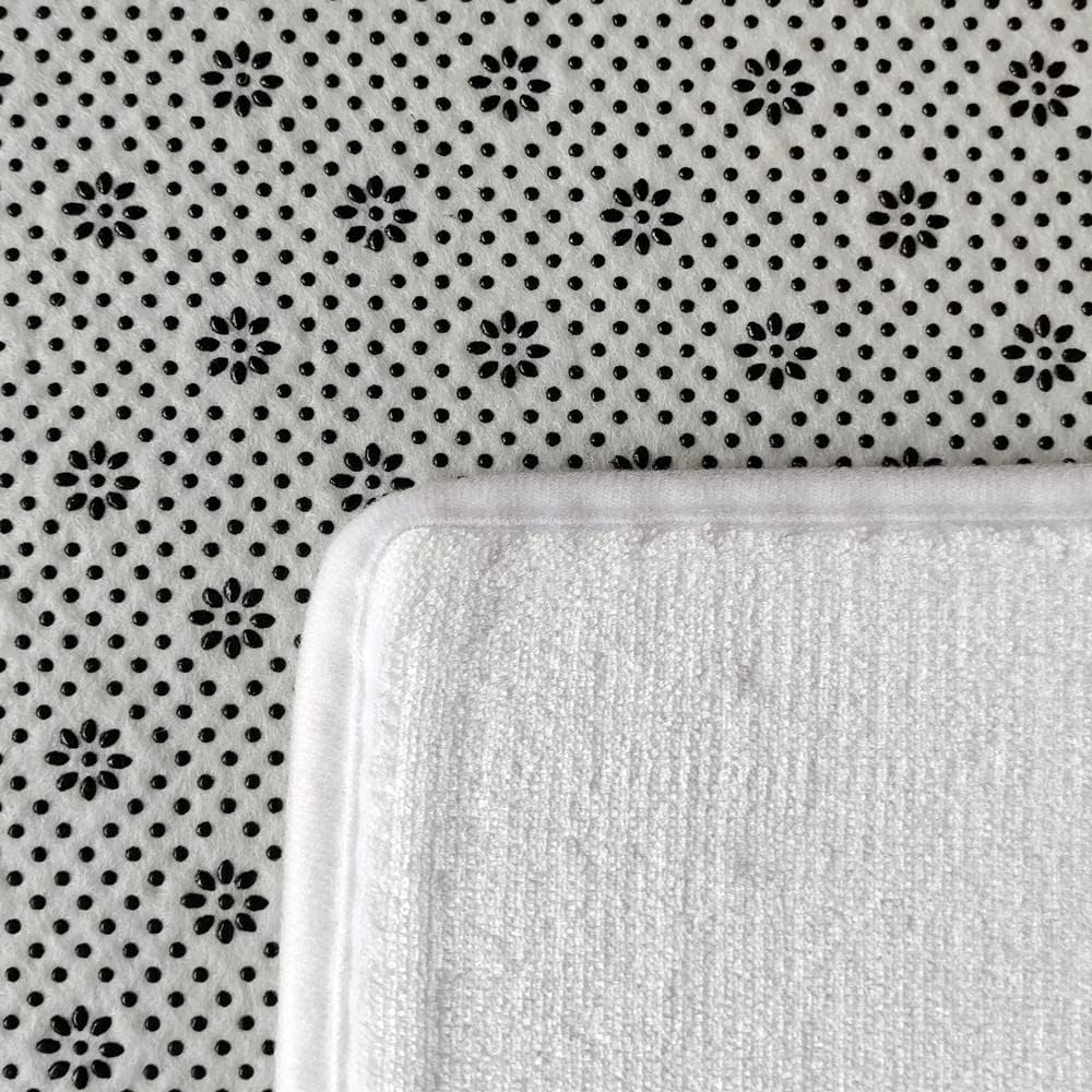 LNU Bathroom Rugs Soft Plush Bath Mat, Purple and Gray Non Slip Shaggy Bath Rugs, Absorbent Floor Mats Runner Perfect for Tub Shower Indoor, 16" x