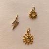 eManco Stainless Steel Sun Star Charm Gold-plated DIY Earrings Necklace Maker Accessories Women's Fashion Jewelry