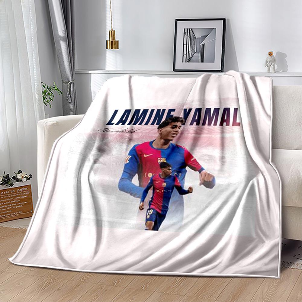 Lamine Yamal's Spain's Soccer Star Blanket Soft Warm Cozy Great for Chair Picnics Seaside Four Seasons Multipurpose Digital Print Best Holiday Gift fo