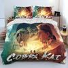 Set Biancheria da Letto Trapunta 3D Cobra Kai Amanda TV Karate, Set Letto Copripiumino Coperta Federa, Set Biancheria da Letto King Queen Size per bambini