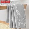 1PC Nuan Series 80% Blackout Fashionable and Minimalist Curtains with Silver and Marble Texture for Living Room Bedroom Balcony Window Home Decor
