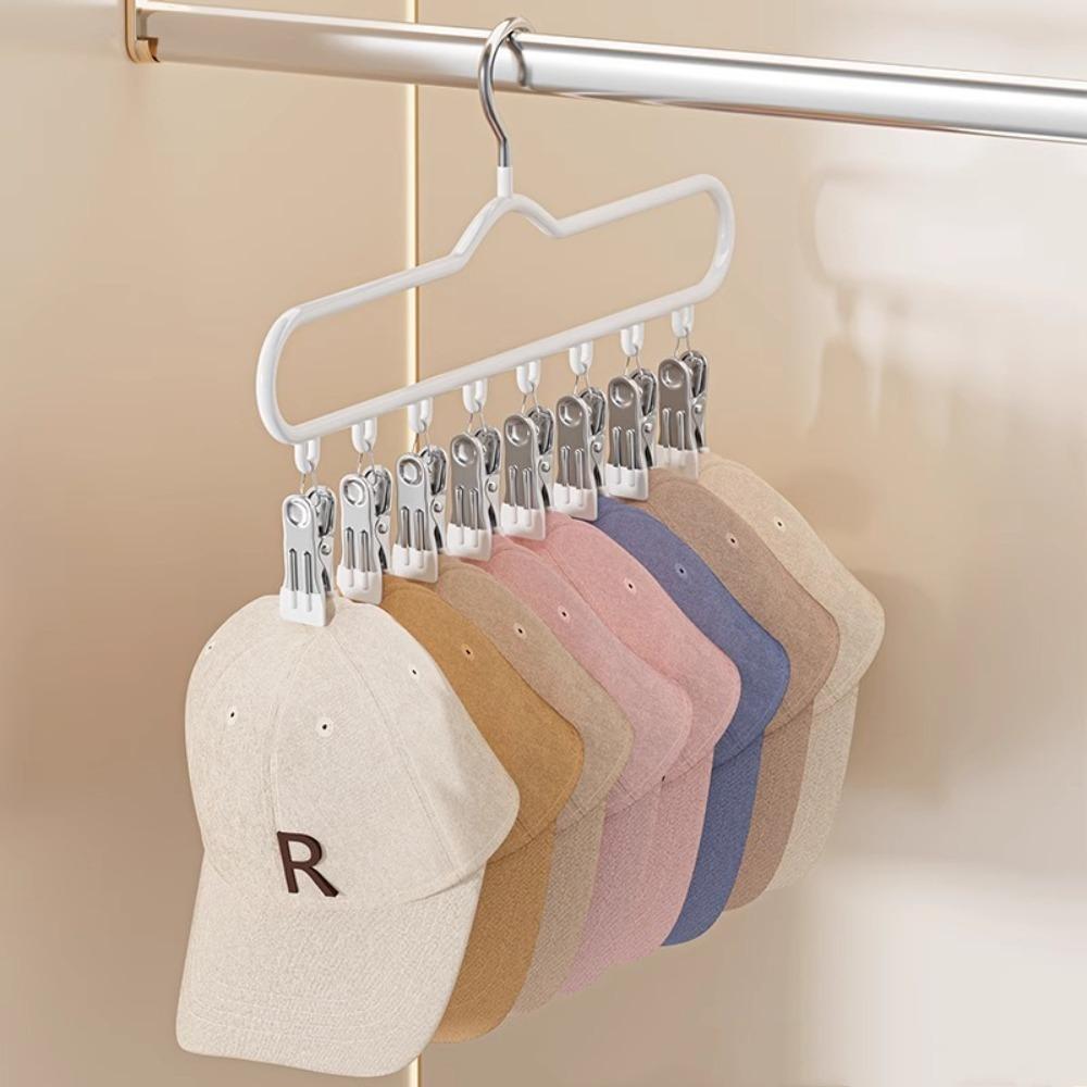Windproof Clothes Drying Rack Stainless Steel Socks Underwear Clips Hat Rack  for Home Dormitory