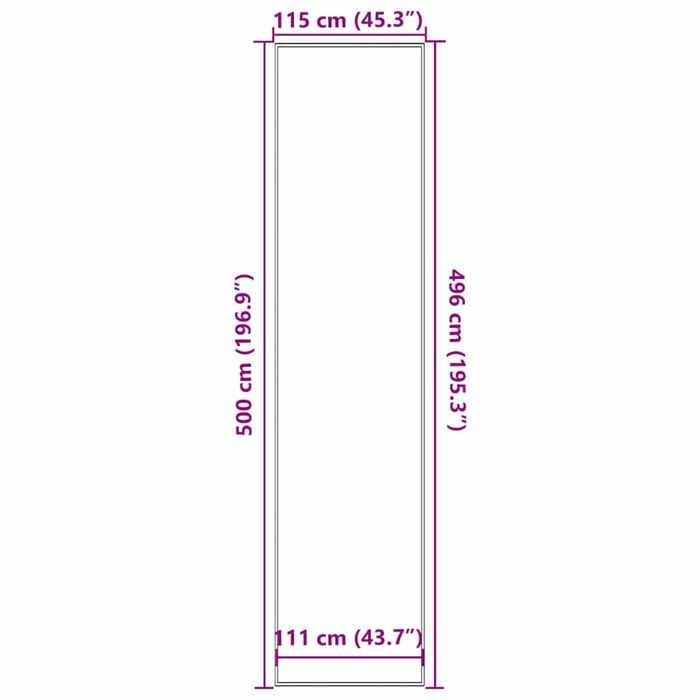 VidaXL Doormat Anthracite 115x500 Cm 4105556