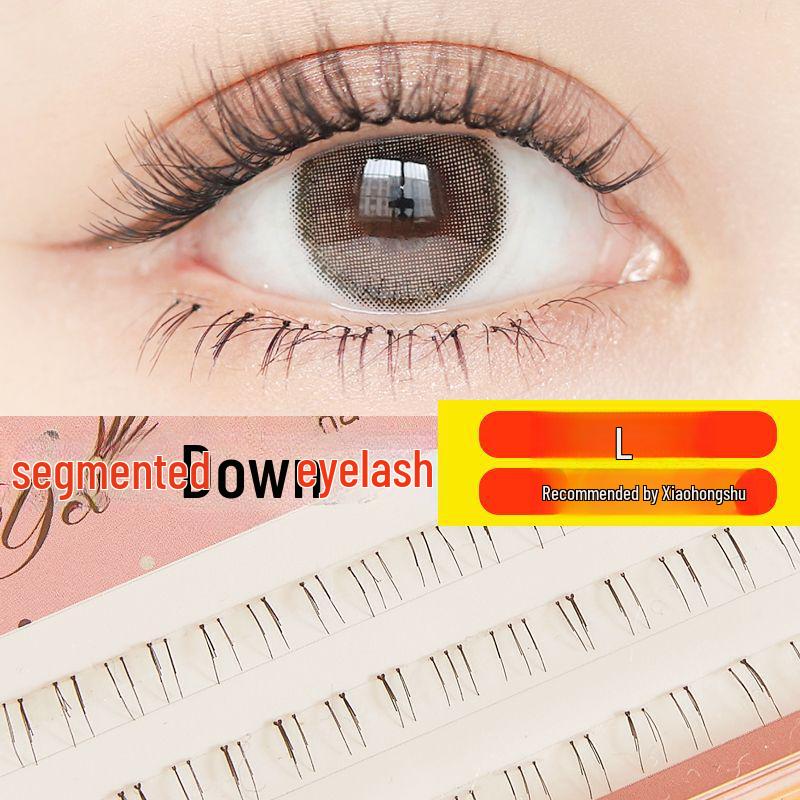 Yelix Thick Cat-Eye False Eyelashes: Natural, Segmented, Glue-Free Lower Lashes