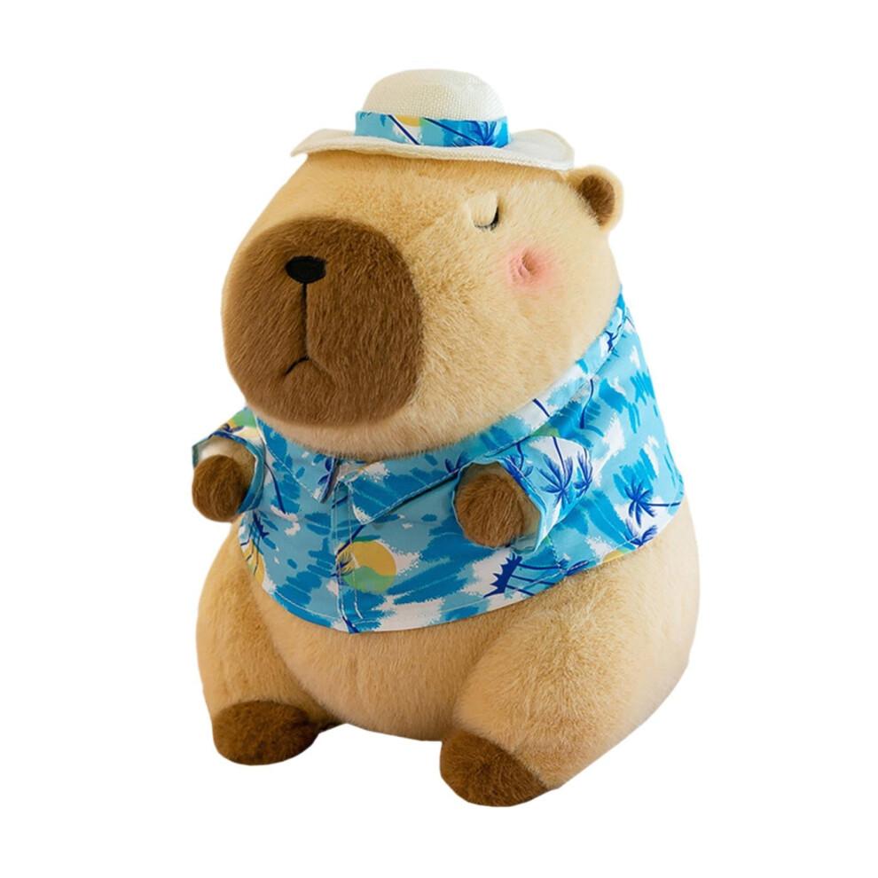 STARTIST Soft Capybara Plush Toy Simulation Cute Plush Capybara Doll Car Decorative Capybara Plush Doll Hugging Gifts for Girls Adults Blue 30cm