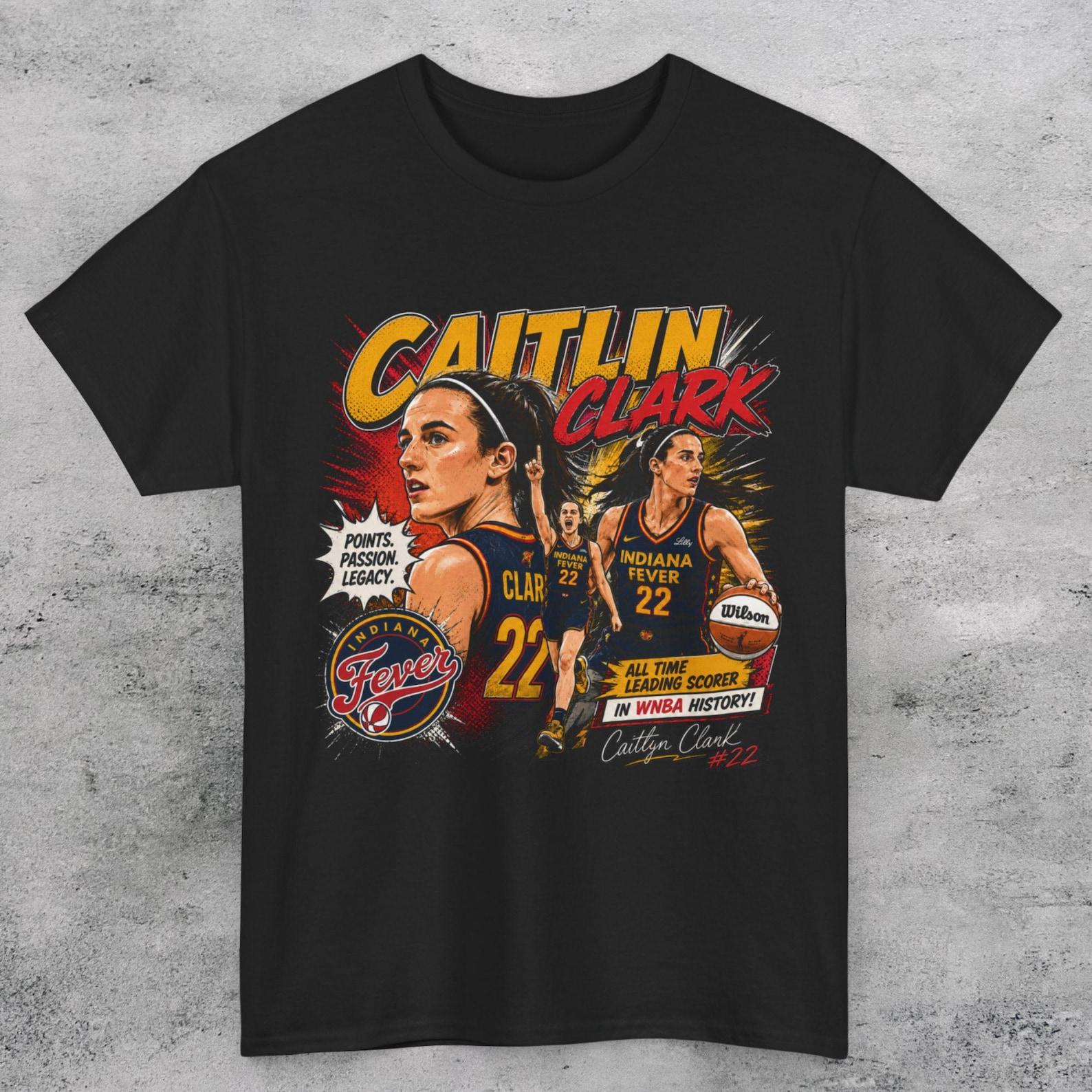 Caitlin Clark Indiana Fever Basketball T-Shirt, All Time Leading Scorer Tee S