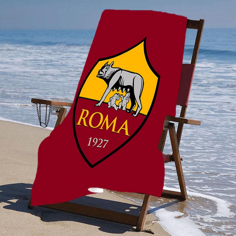 Beach Towel with Rome logo Pattern - soft,absorbent,machine washable Lightweight&Modern,swimming,Travel Essentials