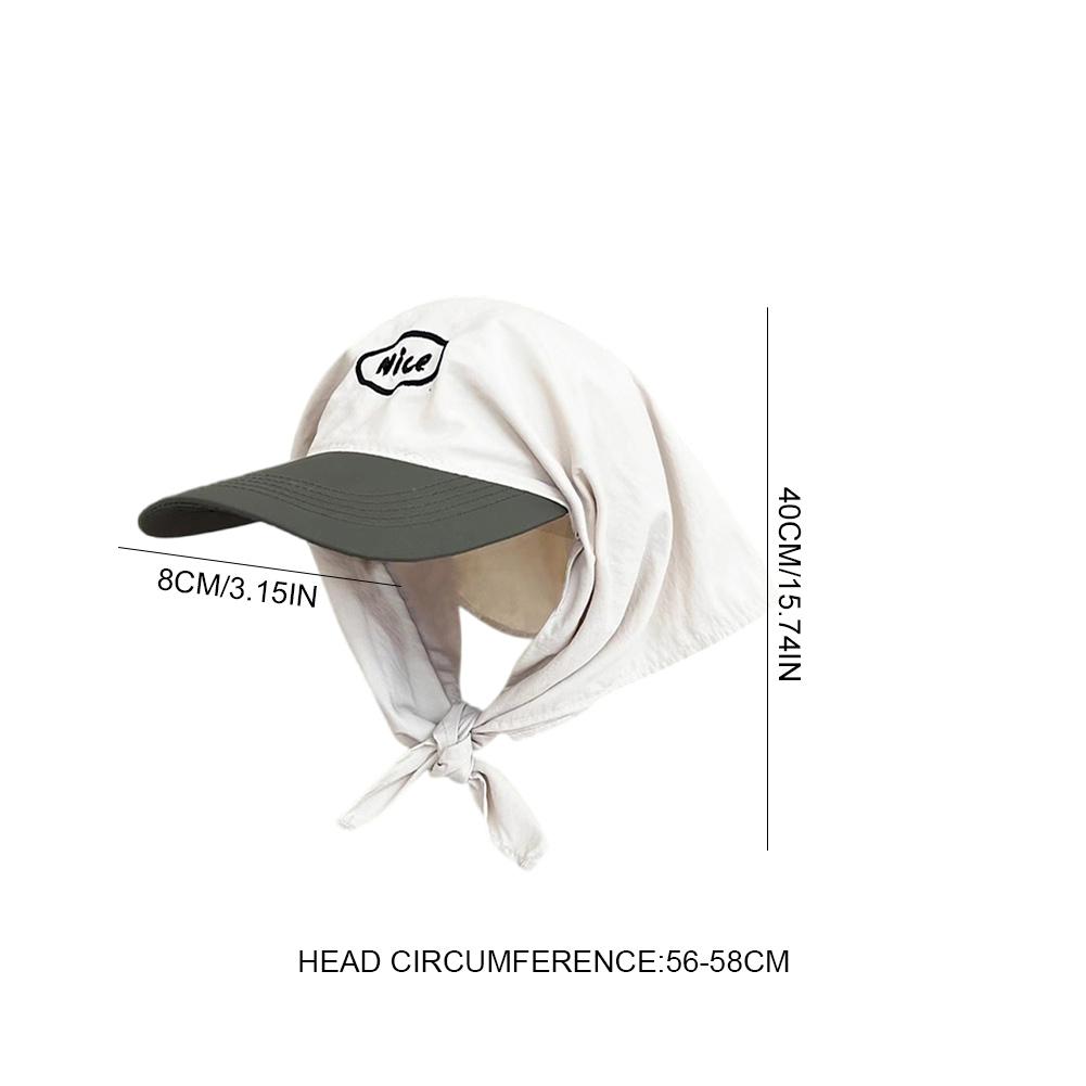 Personalized Color Matching Headscarf Caps for Women Men Outdoor Fashion Strap Sun Protection Hat Quick Drying Sun Visor Hat
