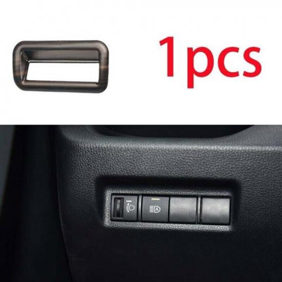 Cover Trim 1X Matte Wood Grain For Toyota RAV4 - Headlight Button Frame