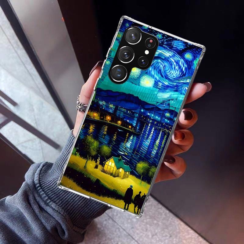 

Starry Night Van Gogh Art Phone Case For Samsung Galaxy S23 S24 S25 Edge S26 Ultra S22 + S21 Plus S20 FE Cover Silicone Print Sh Samsung S26 Ultra