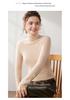 Elegant Women's High Neck Pure Cashmere Slimming Knitwear, Autumn & Winter Long Sleeve Base Layer