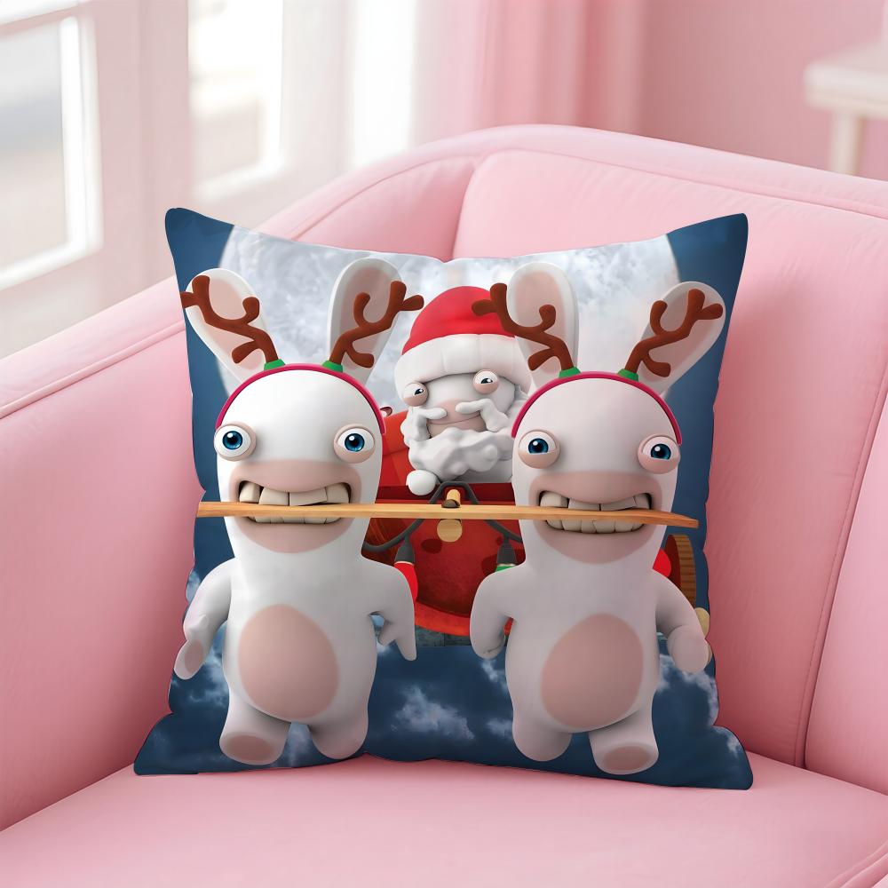 popular anime R-RabbidsS Cushion Cover Comfortable Reversible Pillow Cover Ideal for Car Sofa Bedroom & Beyond