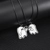 Stainless Steel Clavicle Chain Cute Halloween Ghostes Pendant Couple Necklace