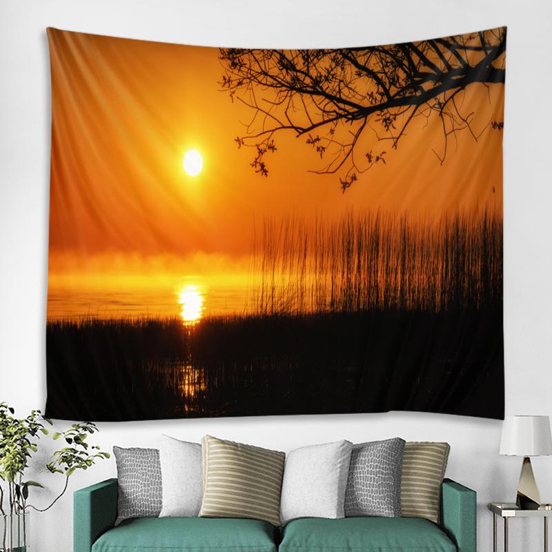 Beautiful Sunrise Sunset Landscape Large Wall Tapestry Cheap Hippie Wall Hanging Sea Wall Tapestries Landscape Art Decor