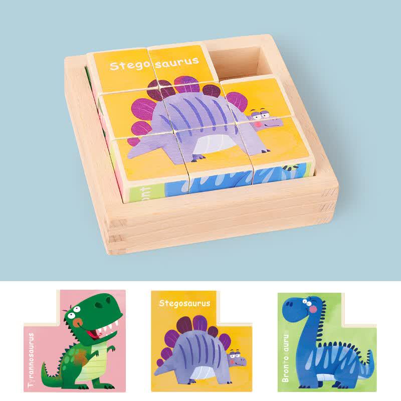 Muwazi Educational 3D Wooden Animal & Number Puzzle Blocks (2-Pack)