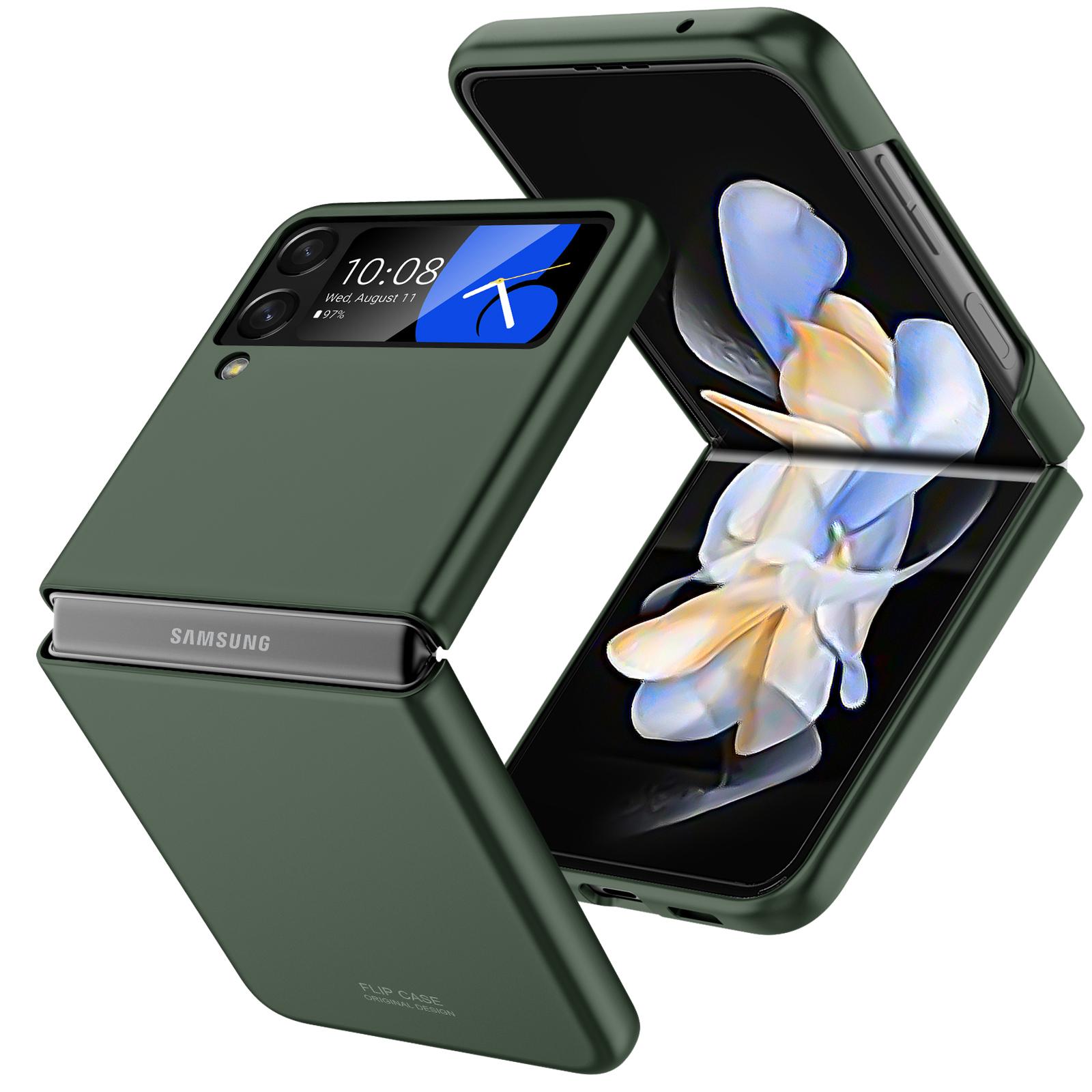 For Samsung Galaxy Z Flip 4 Matte Material,Screen Protection,Anti-Scratch Shockproof Phone Case-Green зелёный