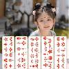 New Years Beauty Forehead Stickers Chinese Face Tattoo Red Eye Makeup Decal  Girl