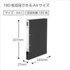 KOKUYO File Ring File Slim 2-Hole A4 Holds 180 Sheets Dark Gray F-URF420DM