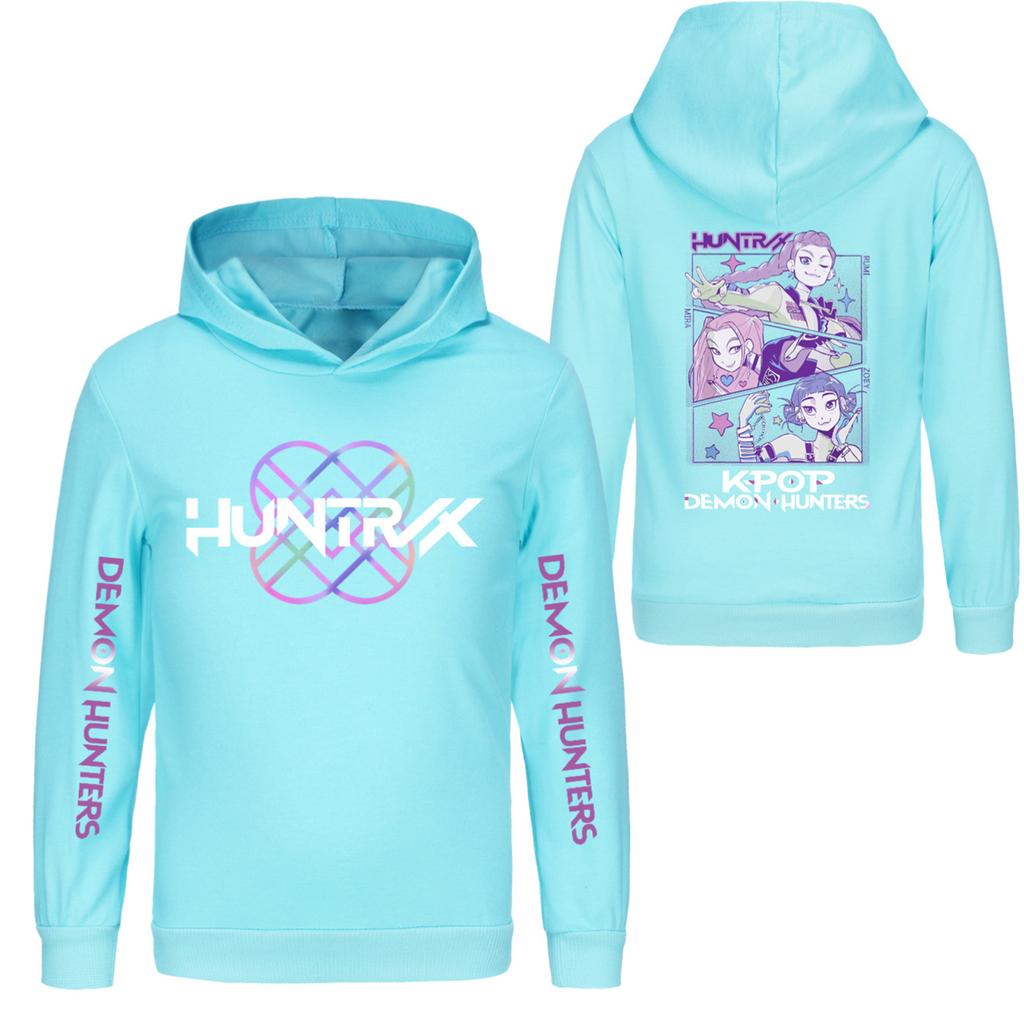Kids' Long Sleeve Loose Pullover Letter Print Drawstring Hooded Sweatshirt