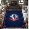 Tappeto Morbido Area Rug con Motivo Calcio Bolton Wanderers FC Antiscivolo Tappeto per Pavimento Interno Tappetino Decorazione Sportiva per Camera da Letto