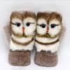 49MD Cartoon Gloves Kids Plush Gloves Mitts Kid Gloves Animal Knit Gloves Winter Mittens Children Gloves