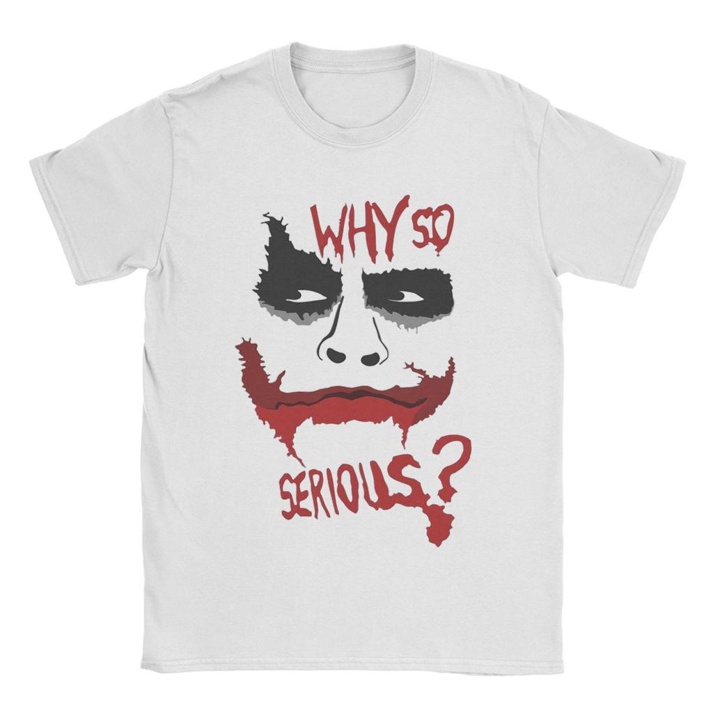 Joker The Dark Knight Batmans Movie T-Shirts Men Women Joker Humorous Pure Cotton Tee Shirt Round Neck Short Sleeve T Shirts