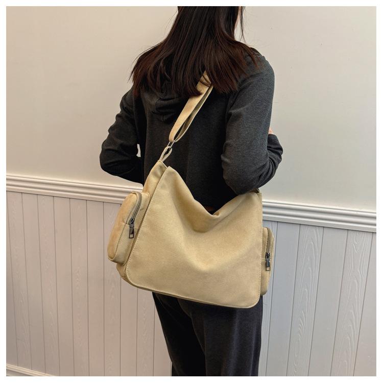 Canvas Bag Messenger Bag Fashion Simple Shoulder Bag Large Capacity Women's Bag Commuter Bag
