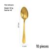 Maidekai 316L Stainless Steel Gold Spoon Set (10-Pack)