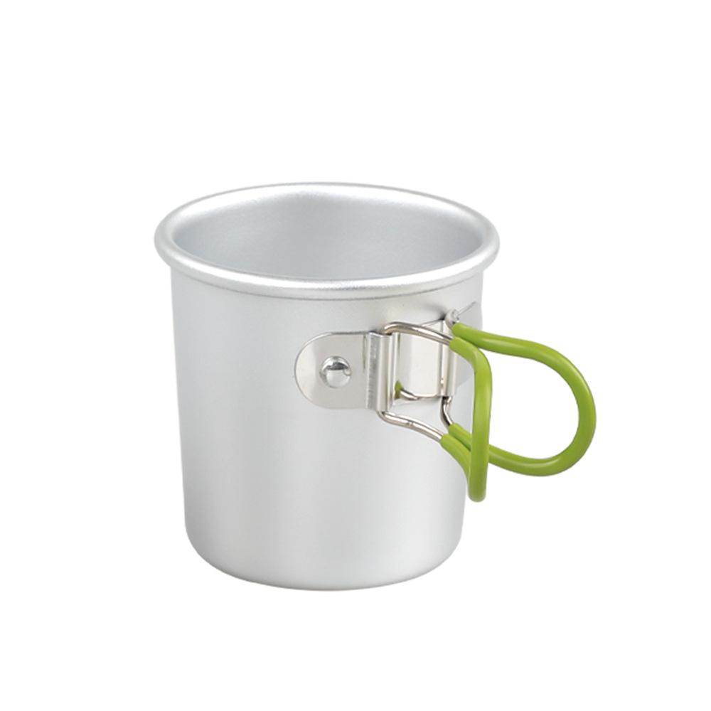 Outdoor camping folding aluminum cup portable coffee cup mug aluminum alloy beer cup camping water cup teacup зелёный