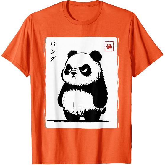Kawaii Panda Ink Japanese Art Men Women Kids Funny Panda T-Shirt