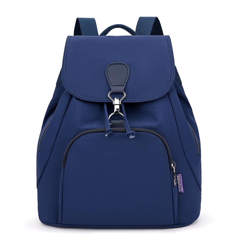 Ryggsäck dam ny mode mjukt läder stor kapacitet reseryggsäck dubbelsyfte axelväska tide