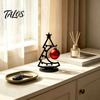 Sturdy Desktop Christmas Tree 3D Printed Ornament, Decorative Hollow Figurine with Window Display Props Stable Base for Home Office Holiday