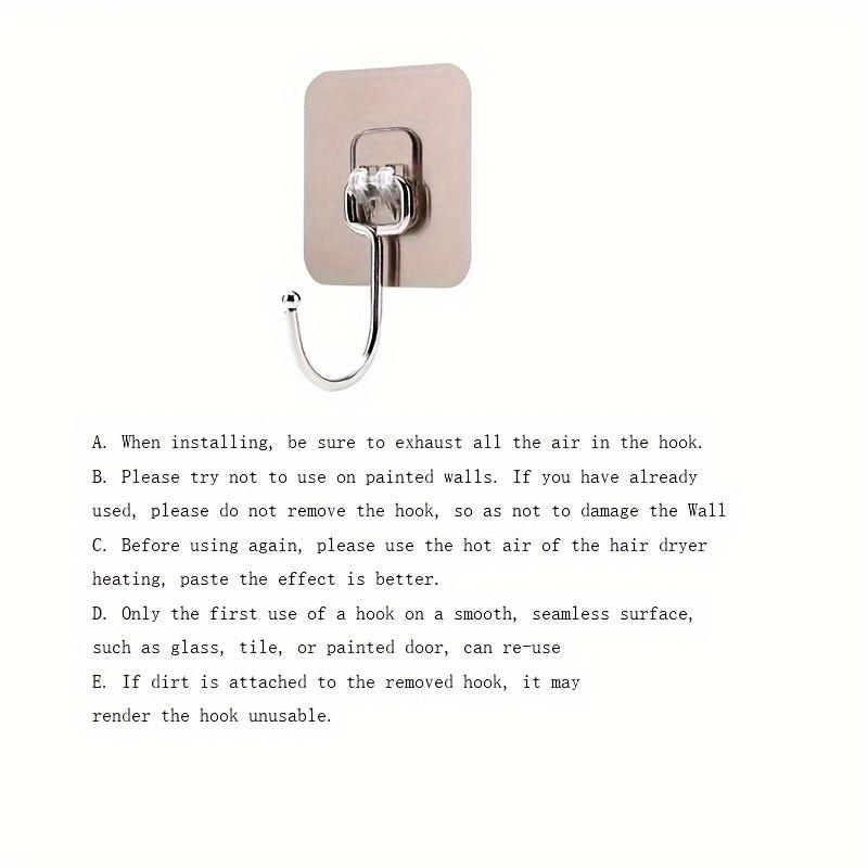 1PACK No-Punch Wall Hook - Square Firm Grip Hook Space-saving Kitchen Cabinets, Shelves, Pantry Storage