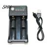Carregador de bateria de íons de lítio de slot duplo 3,7 V 14500 26650 16650 18650 com indicador LED